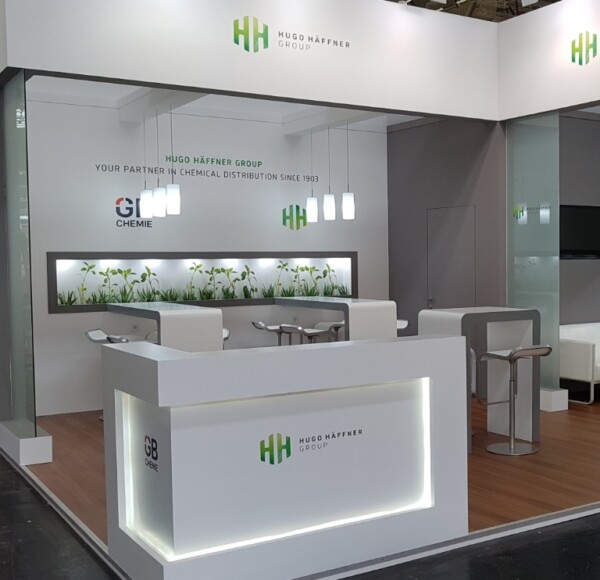 Messebau Köln - Koelnmesse - Messestand Hugo Häffner Group - Messe Chemspec Europe 2023 - Messebauer bee GmbH