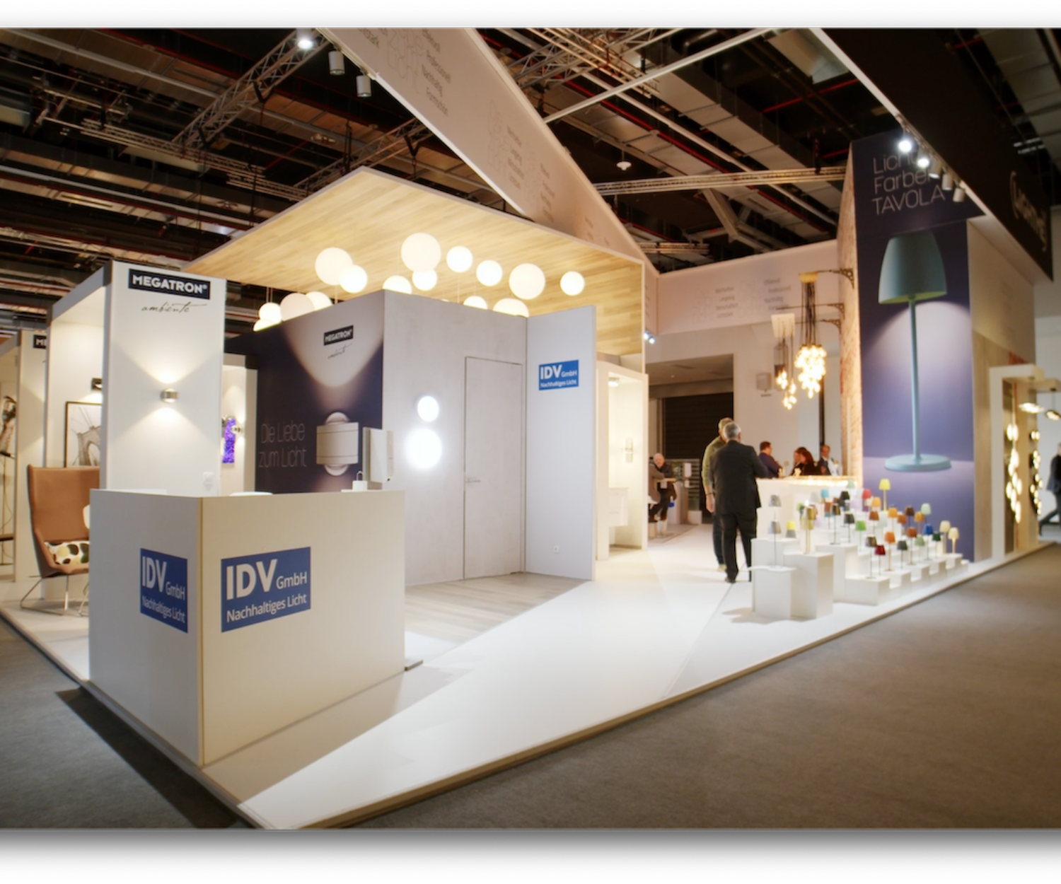 Messestand von IDV auf der Light + Building in Frankfurt