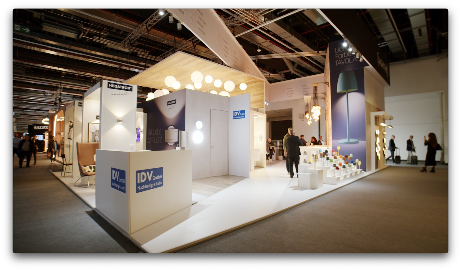 Exhibition stand of IDV at Light & Building Frankfurt bee
