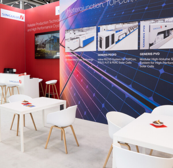 Messestand von Singulus auf der Intersolar Europe in München 2