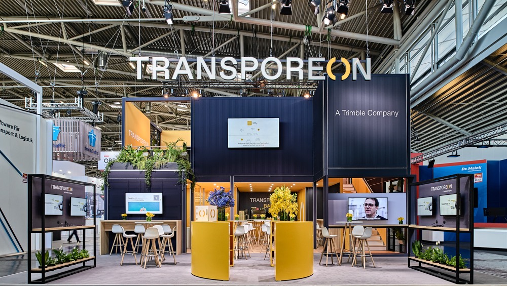 Messebau München - Neuer Messestand Fa. Transporeon - Messebauer bee GmbH