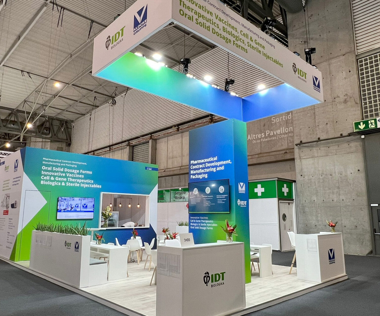 Messebauer bee GmbH - Messe CPHI - Messestand IDT Biologika 01