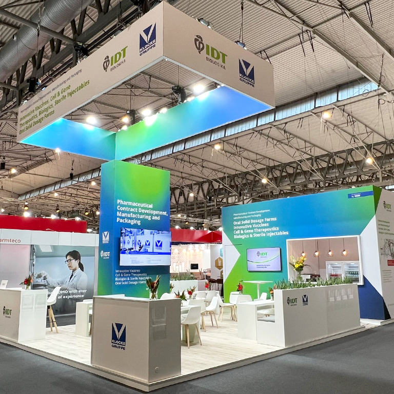 Messebauer bee GmbH - Messe CPHI - Messestand IDT Biologika 03