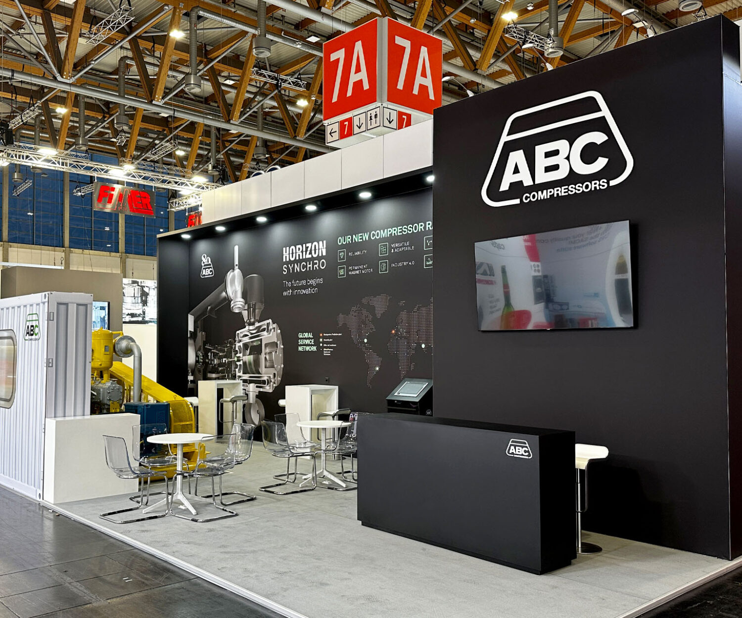 Messebauer bee GmbH - Messe BrauBeviale - Messestand ABC Compressors 01