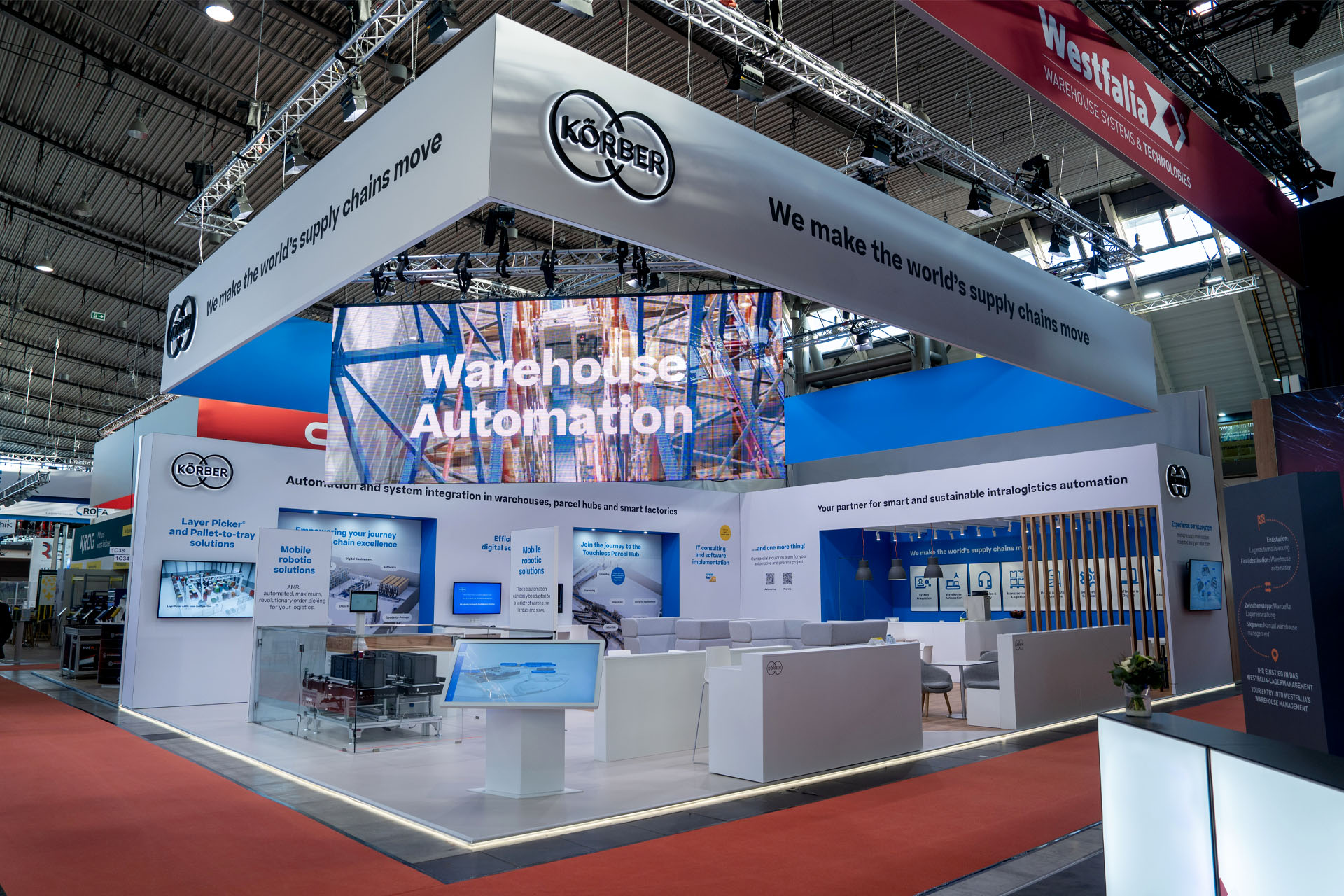 bee Messebau Frankfurt - Messe LogiMAT - Messestand Körber Automation 01