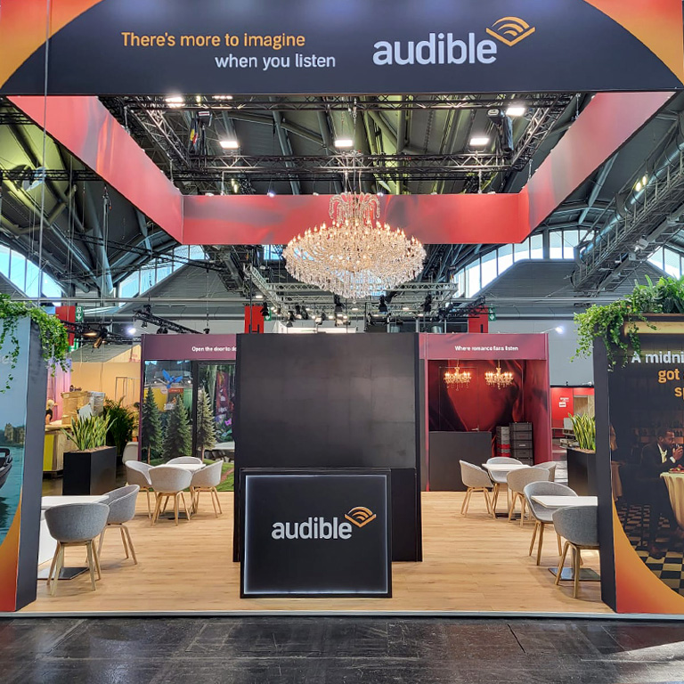 bee Messebau Frankfurt - Frankfurter Buchmesse - Messestand audible 03